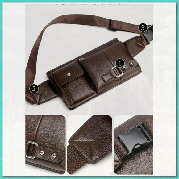 New Men Minimalist Waist Bag 231 - Picture 4 of 4
